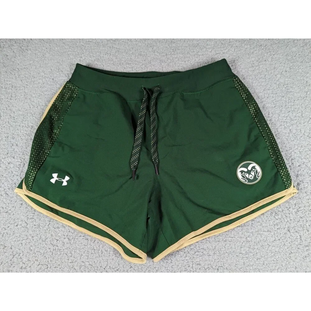 Under Armour Shorts Womens Size Small Green Loose Fit Colorado State CSU Rams